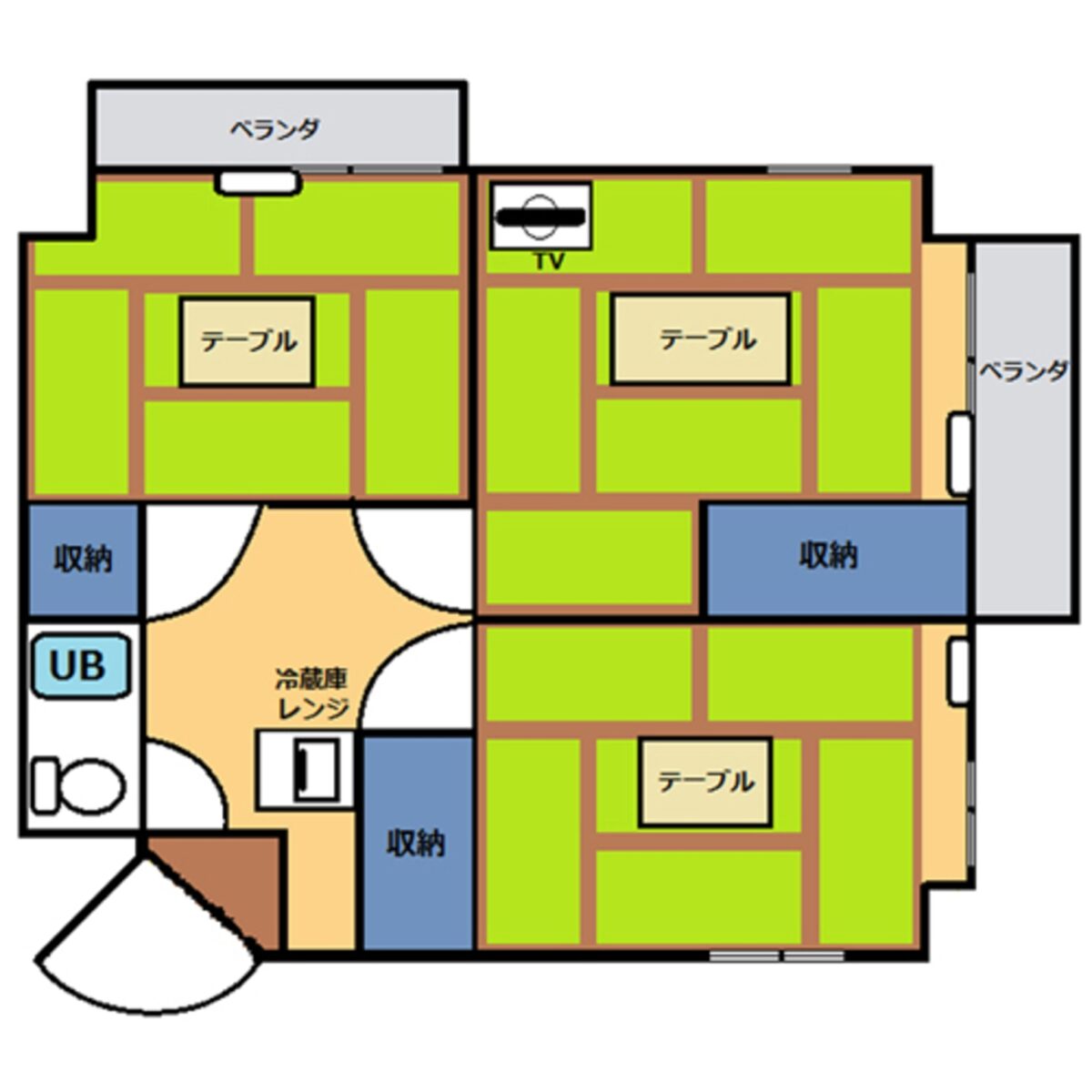 和室3間（40~50平米）・キッチン無し