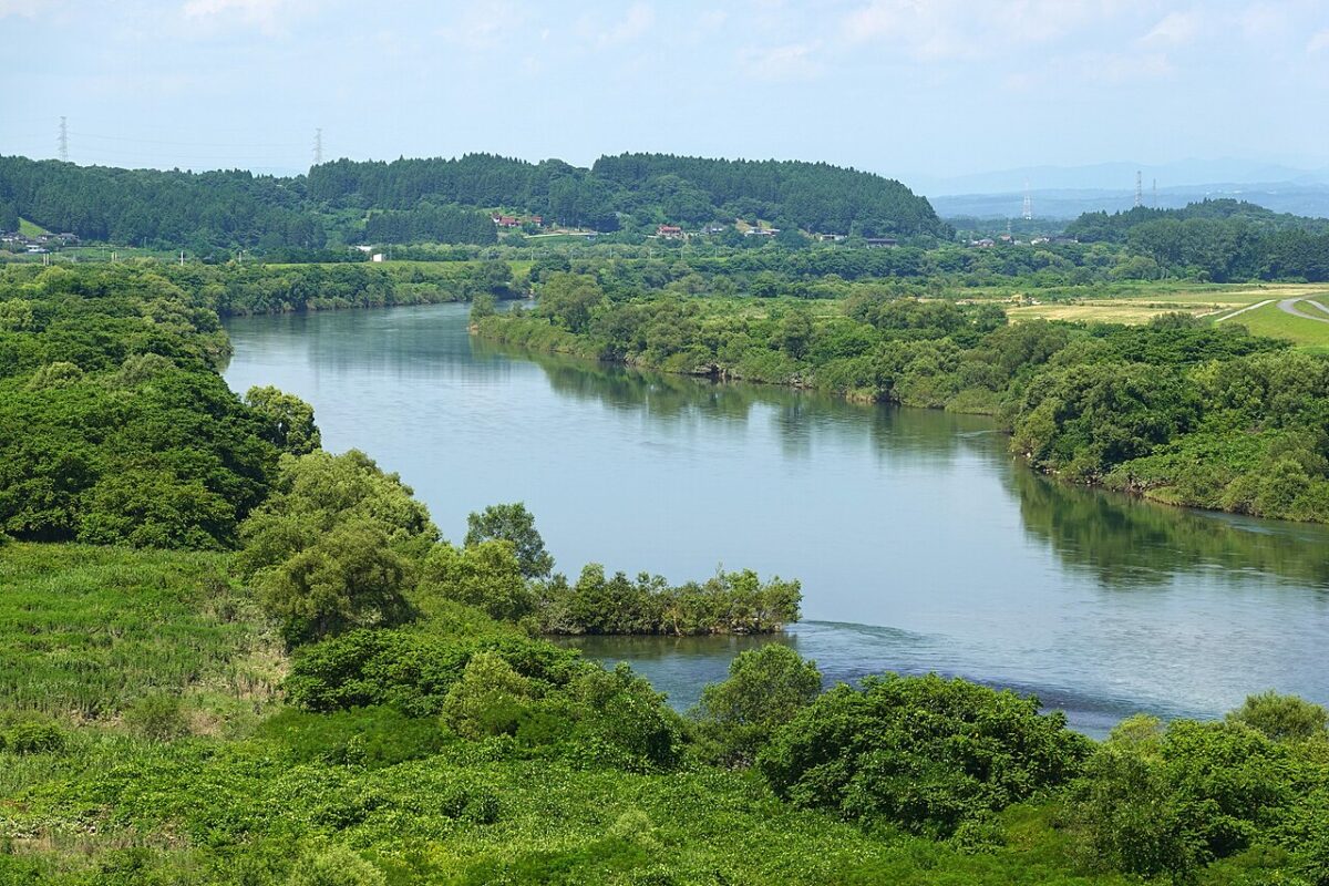 從高館望見的北上川
