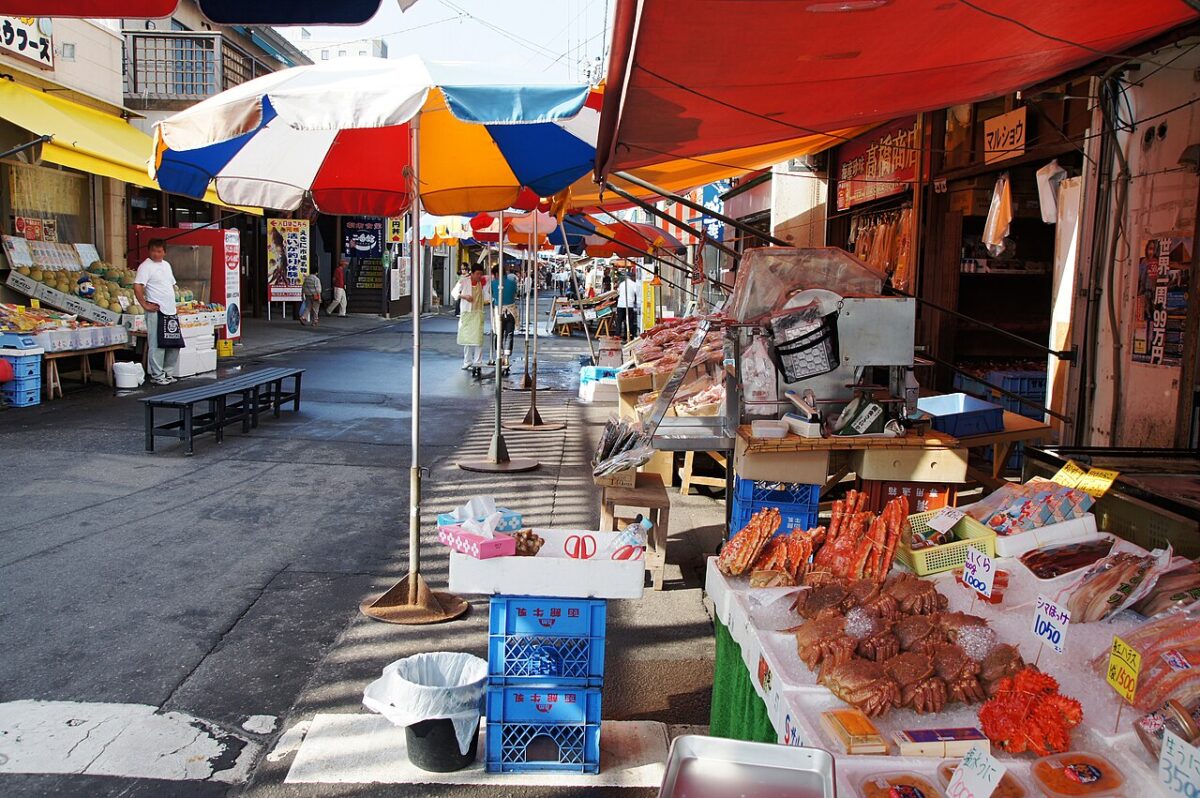 函館朝市的店舖