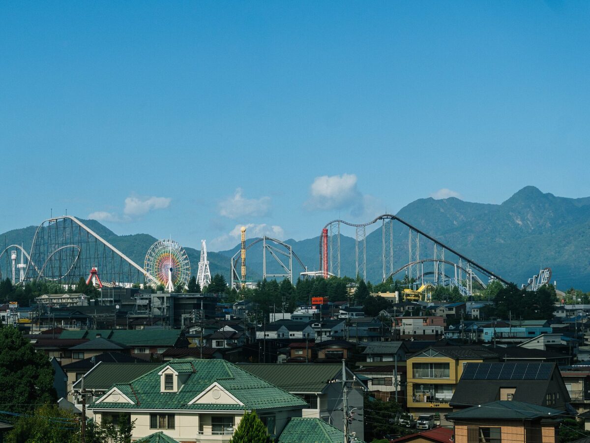 富士急樂園園區與遊樂設施景觀