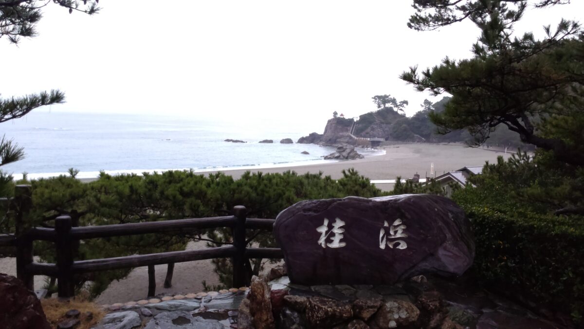 從松林眺望桂濱海岸與龍王岬