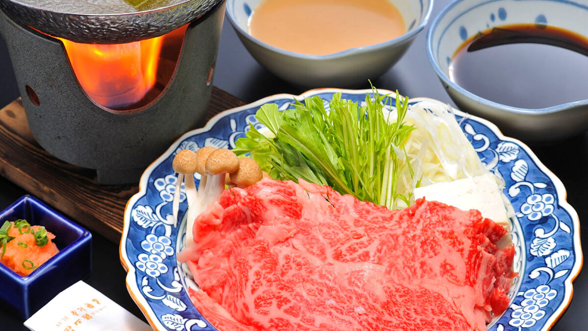 ご夕食料理一例「尾花沢牛しゃぶしゃぶ」