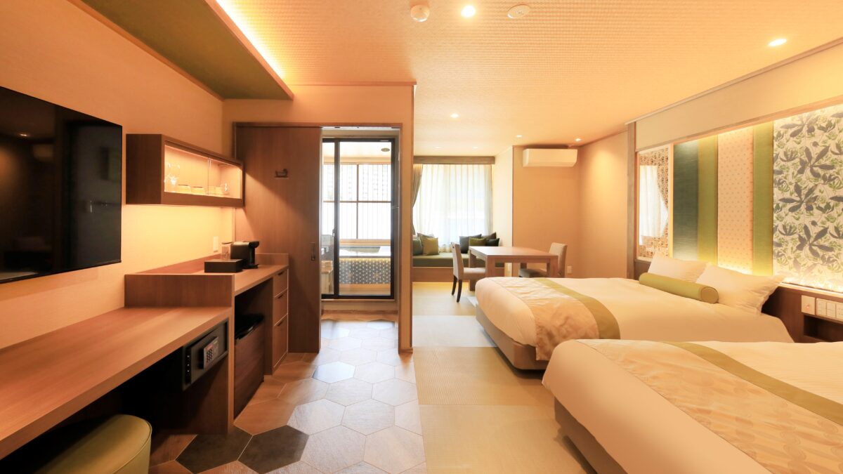 Junior Suite＜萌黄～MOEGI～＞和室ツイン40㎡＋温泉露天風呂
