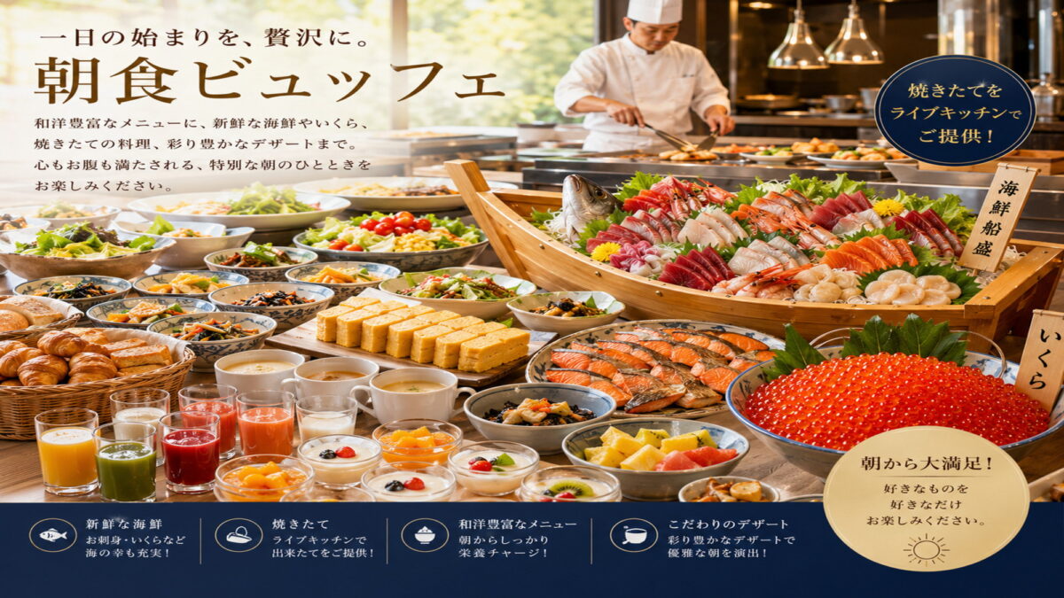 『朝食ビュッフェ』