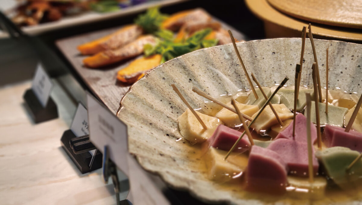 生麩田楽「​柔らかいお餅のような食感の生麩はくせになります」