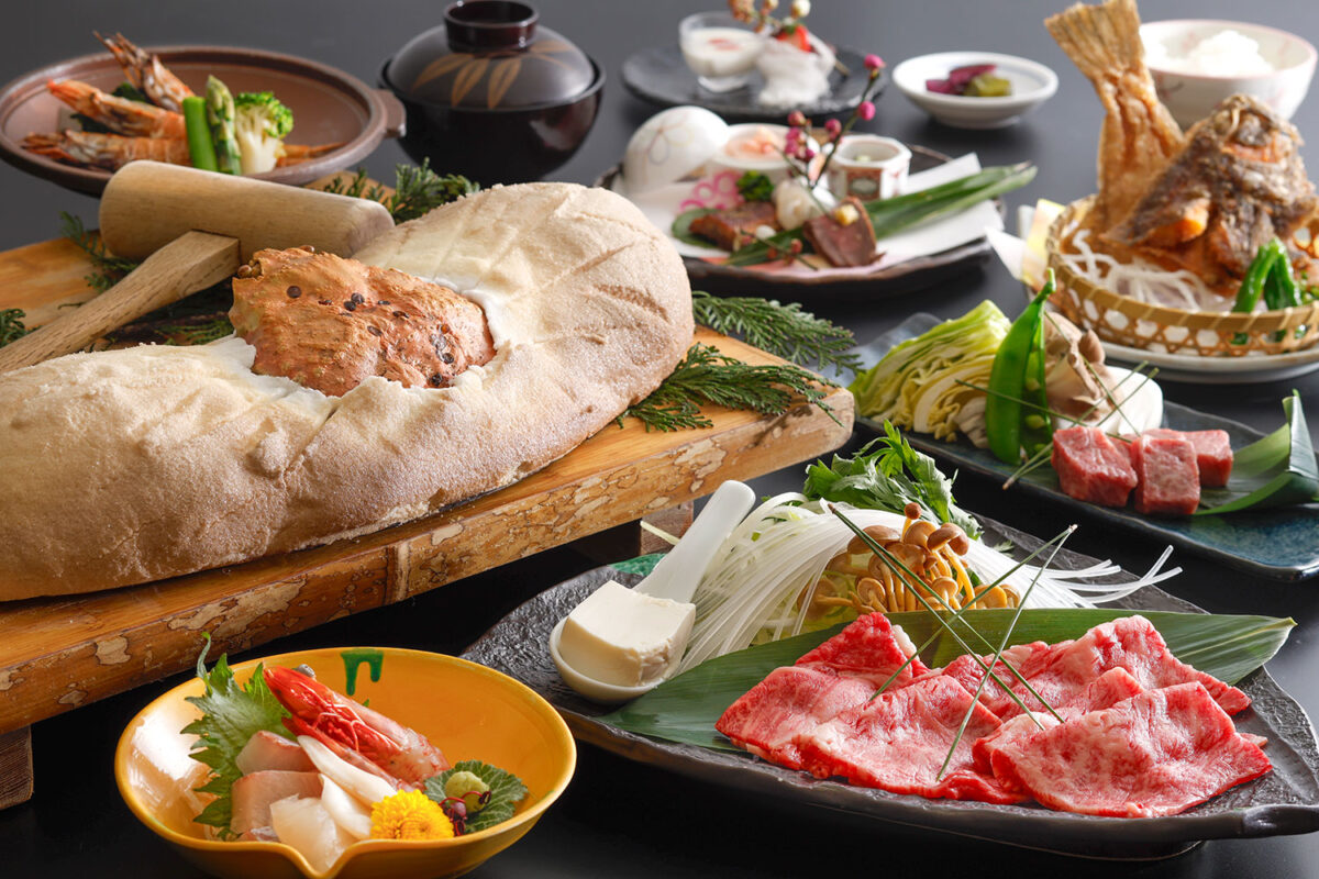 爛漫コース／春夏秋【かにかまくら・但馬牛しゃぶ・但馬牛ステーキコース】