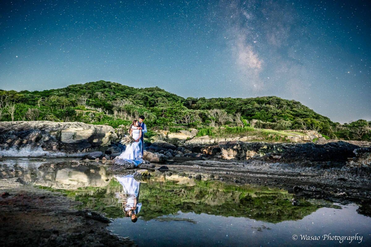 Wasao Photography｜京都の夜空に浮かぶ天の川ウェディング