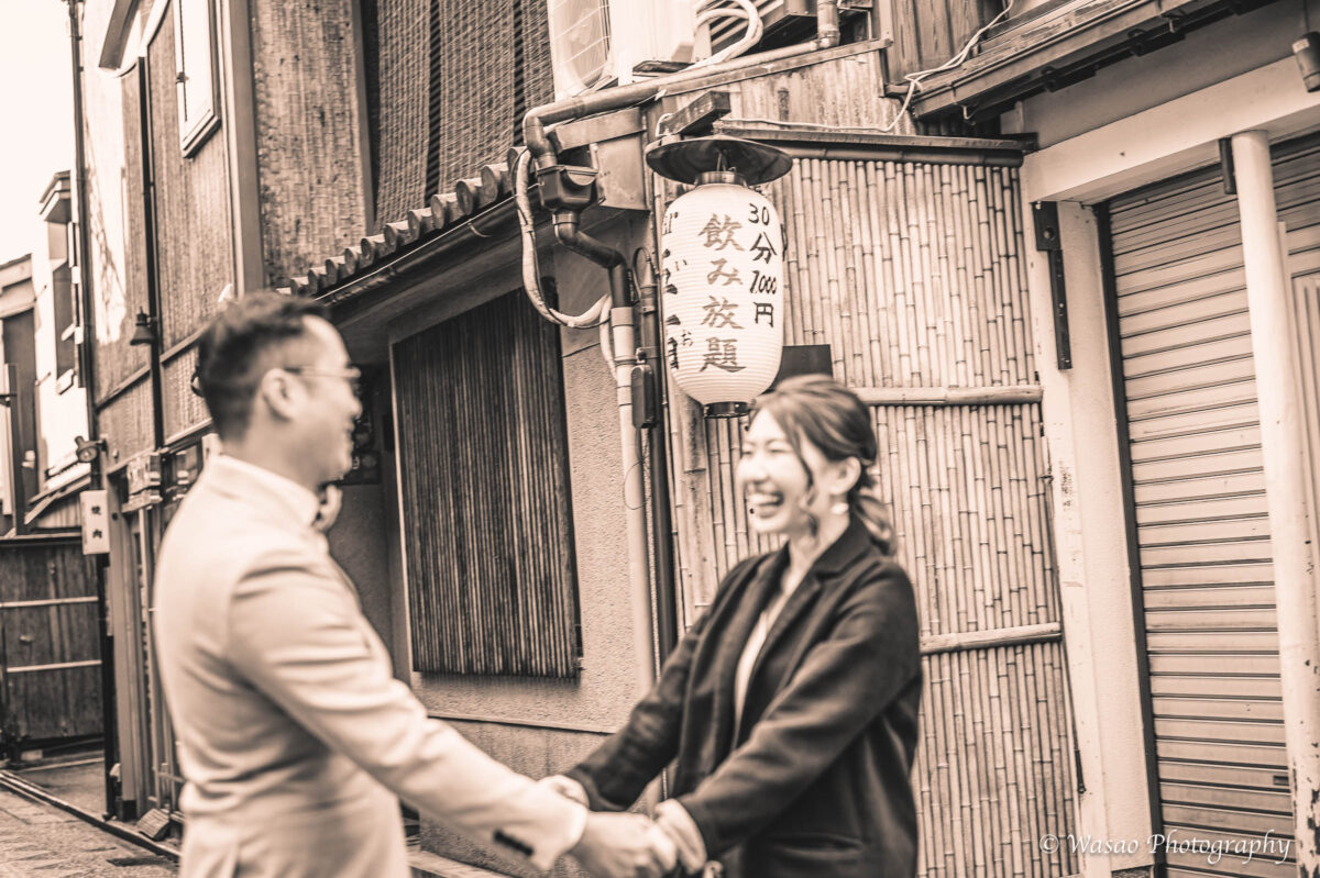 Wasao Photography｜先斗町の路地を歩くカジュアル前撮り