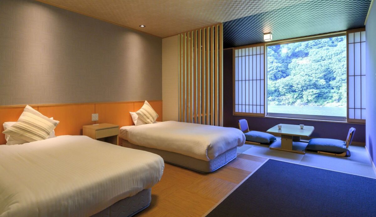 別館・牧水庵 デザイナーズ和モダン例風光明媚な景色を眺め、ゆったりと寛ぎのひとときを