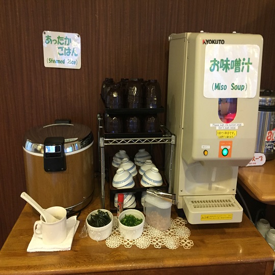 朝食メニュー （安曇野産の美味しいお米で炊いています）