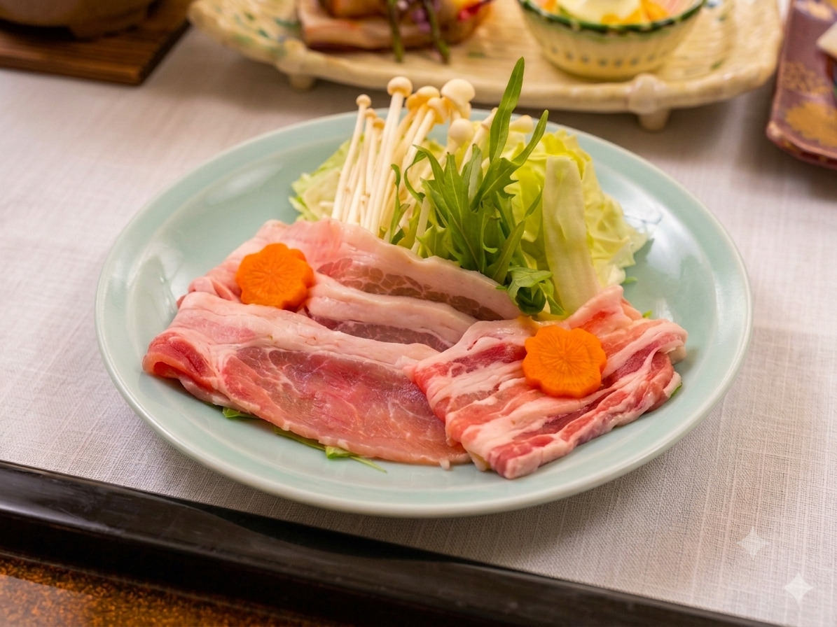 ★夕食一例★♪北上産アリスポーク使用♪写真の料理内容は季節に寄り替わる場合もあります（別角度 3）