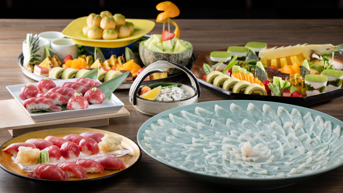 祝3周年！今だけのふぐ・まぐろ・嬉野抹茶スイーツを贅沢に！至福のビュッフェ＆飲み放題で心ゆくまで