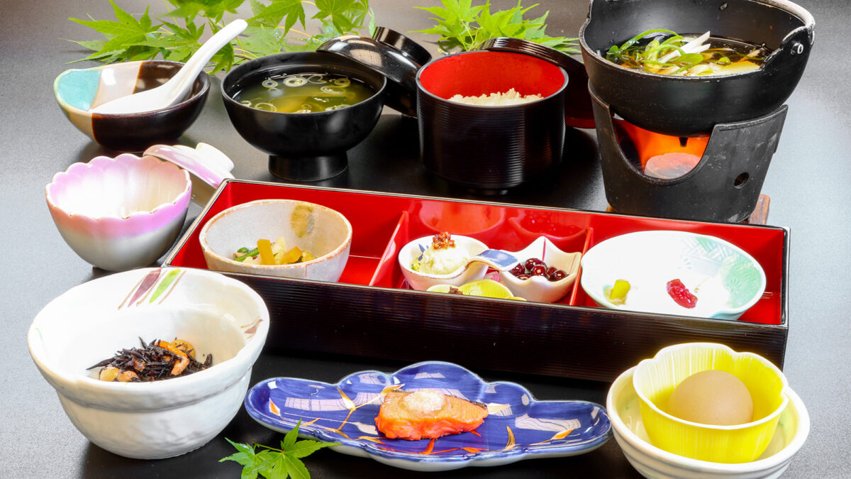 #朝食 地元食材を使用した和朝食