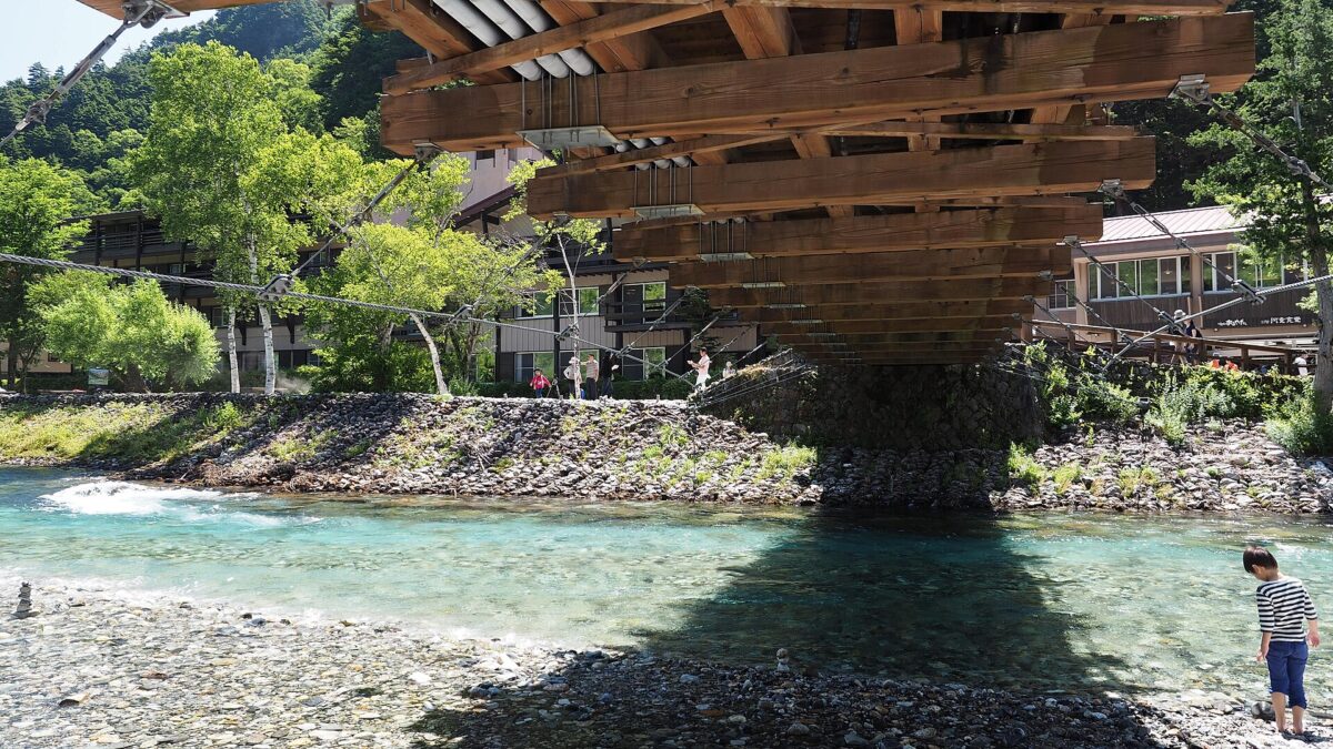 上高地梓川上的河童橋
